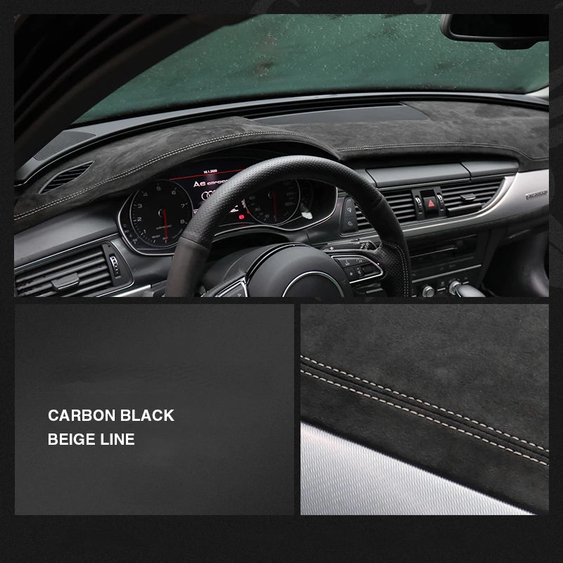 Car Dashboard Covers in Alcantara for Audi A6 Mat Shade Cushion Pad Carpets - £401.04 GBP