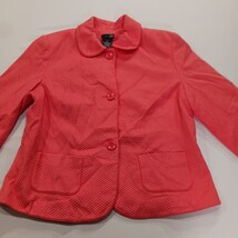 East 5th RN#93677 Women's Peach Coral Cotton Blend Blazer Jacket Size 12 image 13