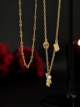 18K Gold Moon &amp; Back Twin Set Necklaces -  2X, contemporary, trinkets - $66.58