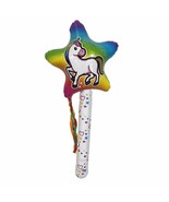 36&quot;  Unicorn Star Wand Inflatable Fairy Inflate Blow Up Toy Party Decora... - £1.49 GBP