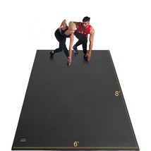 Extra Large Exercise Mat 6'X8'X7Mm, Thick Workout Mats For Home Gym Flooring, Hi - £247.87 GBP