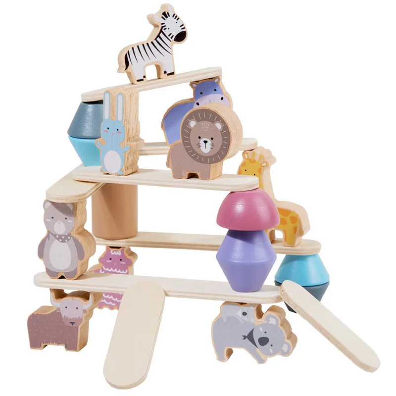 Kids Montessori Wooden Balance Toy Learning  Education Memories Animal Shape - £14.12 GBP+