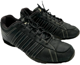 k-swiss k-50 kayswiss black leather 190286 low men&#39;s classic size 8.5 shoes - $357.05 MXN