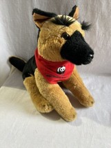 World Wildlife Fund German Shepherd Plush dog WWF Wildlife red bandana 11&quot; - $24.70