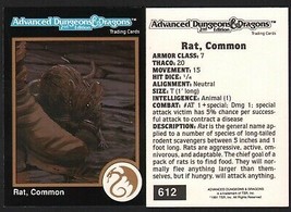 1991 TSR AD&amp;D Gold Border RPG Fantasy Art Card 612 Dungeons &amp; Dragons Common Rat - £5.53 GBP