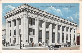 Home National Bank Arkansas City Kansas 1920s postcard - £5.53 GBP
