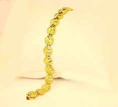 14k solid gold bracelet with safety lock #b7 - £630.84 GBP