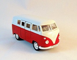 1963 Volkswagen T1 Bus ROT/WEISS Welly 1/34 Miniaturauto Sammlermodell, Neu - £24.00 GBP