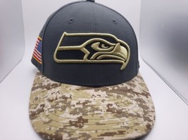 New Era Seattle Seahawks 59Fifty Size 7 55.8cm Low Profile Camo Hat Cap - £14.05 GBP