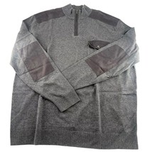 Alfani Sweater Men Big &amp; Tall Extra Large Gray ¼ Zip Long Sleeve Cotton ... - $7.70