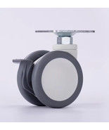 3&quot; 5&quot; medical double-wheel casters Swivel Castor full-brake flat plate f... - $18.60+