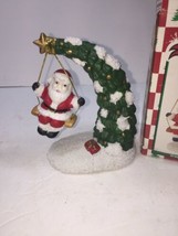 Holiday  Collection &quot; Santa In Swing Figurine Christmas Village - $17.93