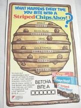 1988 Color Ad Nabisco Stripe Chips Ahoy Unscramble the Letters - £6.26 GBP