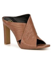 New York And Company Womens Sofia Criss Cross Mules Color Cognac Size 6 M - £46.95 GBP