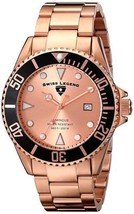 Swiss Legend Men&#39;s 21344-RG-99-BB Luminous Swiss Quartz Rose Gold Watch - $113.80