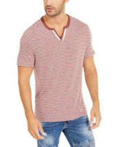 Inc Mens Stripe Split-Neck T-Shirt - £9.16 GBP