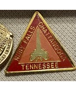 Ruby Falls Chattanooga Tennessee Triangle Souvenir Pin – Vintage - $165.34 MXN