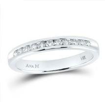 Authenticity Guarantee 
Wedding Diamond Band 14k White Gold Women Ring size 7 - £484.22 GBP