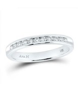 Authenticity Guarantee 
Wedding Diamond Band 14k White Gold Women Ring s... - £477.12 GBP