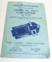 Lionel early postwar 153C blue instructions 152 45N 153C-18 100M 11-46TT - $13.95
