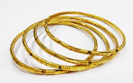 Solid 24K Elegant Yellow Gold Plated 1gm Forming Traditional Designer - $74.85