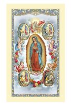 Our Lady of Guadalupe Laminated Prayer Card with Visions, New #PCL-37 - $2.48