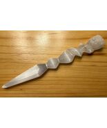 Carved White Selenite Athame or Wand! - $236.49 MXN