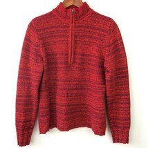 Woolrich Tanglewood 3/4 Zip Sweater in Old Red Heather Women&#39;s Small - £15.71 GBP