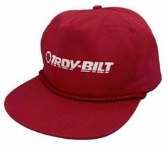 Vintage Troy Bilt Hat Cap Snap Back Red Rope Cotton One Size Power Equipment - £15.85 GBP