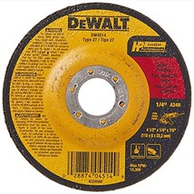 DEWALT DW4514 1/4&quot; Thick Grinding Wheel with 4-1/2&quot; Diameter and 7/8&quot; Arbor - £6.27 GBP