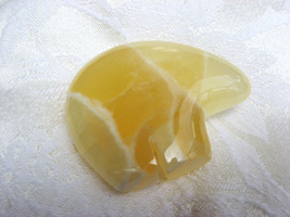 Yellow Honeycomb Calcite Zuni Bear, 6.5cm, Utah - $19.95