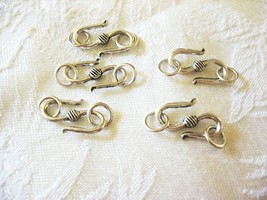 Pewter &quot;S&quot; Clasp with Rings, 20mm, 1 pack 5 clasps - $2.89
