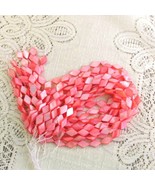 Peach Mother of Pearl Shell Beads Diamond Shaped Flat 15mm 1 strand 25  - $3.39