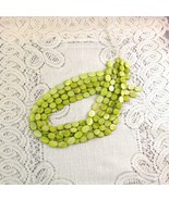 Mother of Pearl Flat Oval Shell Beads Green 12mm 1 16 in. str. 35 pc. - £2.24 GBP
