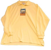 Coolibar UPF 40 Polo Shirt Mens Extra Large Yellow Long Sleeve Golf Pullover NWT - £23.68 GBP