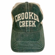 Crooked Creek Hat Vintage Snapback Adjustable Mesh Adult OSFA Green Embr... - $19.80