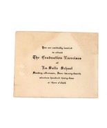 Vtg Troy NY LaSalle School Invitation Graduation Excercises 1934 June Ep... - $20.60 CAD
