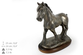 Shire, horse wooden base statue, limited edition, ArtDog - $263.00