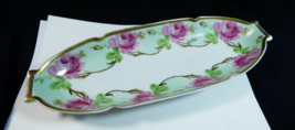 Antique Imperial PSL Austria Hand Painted oval dish plate bowl with handles - £66.68 GBP