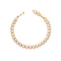 Sahira Jewelry Design Women's Bezel Heart Tennis Bracelet Size One Size - $1,174.75 MXN