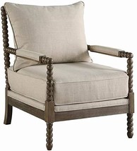 Cushion Back Oatmeal And Natural Accent Chair By Coaster Home Furnishings, 29.5" - $480.98