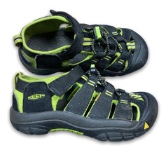 Keen Newport Waterproof Hiking Water Sandals Black/ Green Kids Size 13 - £17.63 GBP
