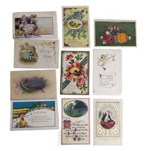 Lot 10 Antique Early 1900s Greeting Card Postcards Victorian Children Fr... - €21,16 EUR