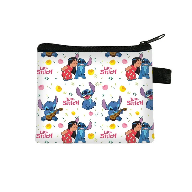New Anime Stitch Coin Purse Kawaii Lilo Stitch Wallet Cute Angel Storage... - $4.82