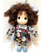 Rare Vintage Precious Moments Doll Blue Bell Brown Hair Brown Eyes Hat 1... - £19.20 GBP
