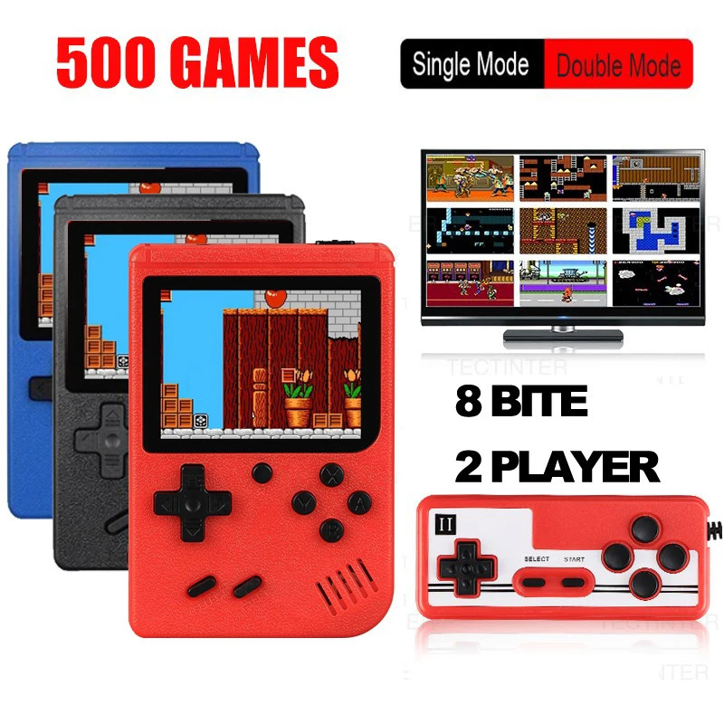 8-Bit Video Game Console 3.0 Inch LCD Retro Portable Built-in 500 Games - $12.00