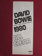 DAVID BOWIE 1980 &#39;ALL CLEAR&#39; PROMO BROCHURE BOWIE&#39;S ALBUM CATALOG 4 1/4&quot;... - £23.25 GBP