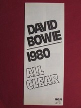 David Bowie 1980 &#39;all Clear&#39; Promo Brochure Bowie&#39;s Album Catalog 4 1/4&quot; X 11&quot; - £22.93 GBP