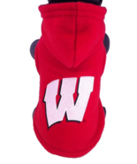NEW NCAA Wisconsin Badgers Collegiate Polar Fleece Dog Hoodie Jacket Swe... - £12.54 GBP