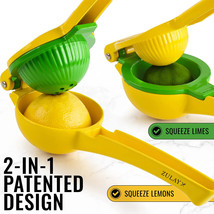 Metal 2-In-1 Lemon Lime Squeezer - Hand Juicer Lemon Squeezer - Max Extraction M - £13.52 GBP